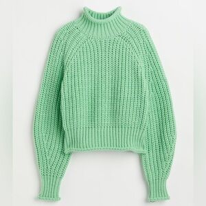 LIKE NEW H&M Mint Green Chunky Knit Sweater